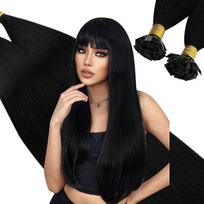 FLAT - Tip Extensions-Echthaarverlaengerung Echthaar 40 - 80cm 50/100 Strähnen