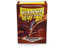 Matte Crimson 100ct Dragon Shield Sleeves Standard Size
