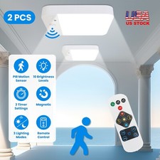 1-2x Magnetic Wireless Ceiling Light Battery Powered Motion Sensor Dimmable Lamp