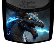 Blue Thunder Dragon Truck Hood Wrap Vinyl Car Graphic Decal 58