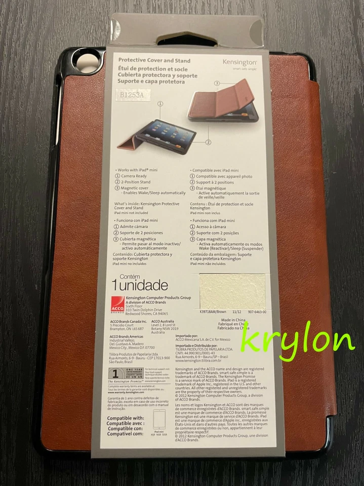 Kensington iPad Mini 7.9 1st 2nd 3rd Gen Leather Case Cover Stand Magnetic - Image 2 of 4