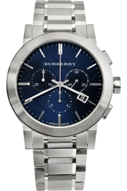 burberry silver watch