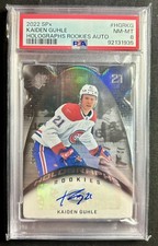 2022-23 UD SPx Kaiden Guhle Holographs Rookies Auto 52/99 - Canadiens - PSA 8