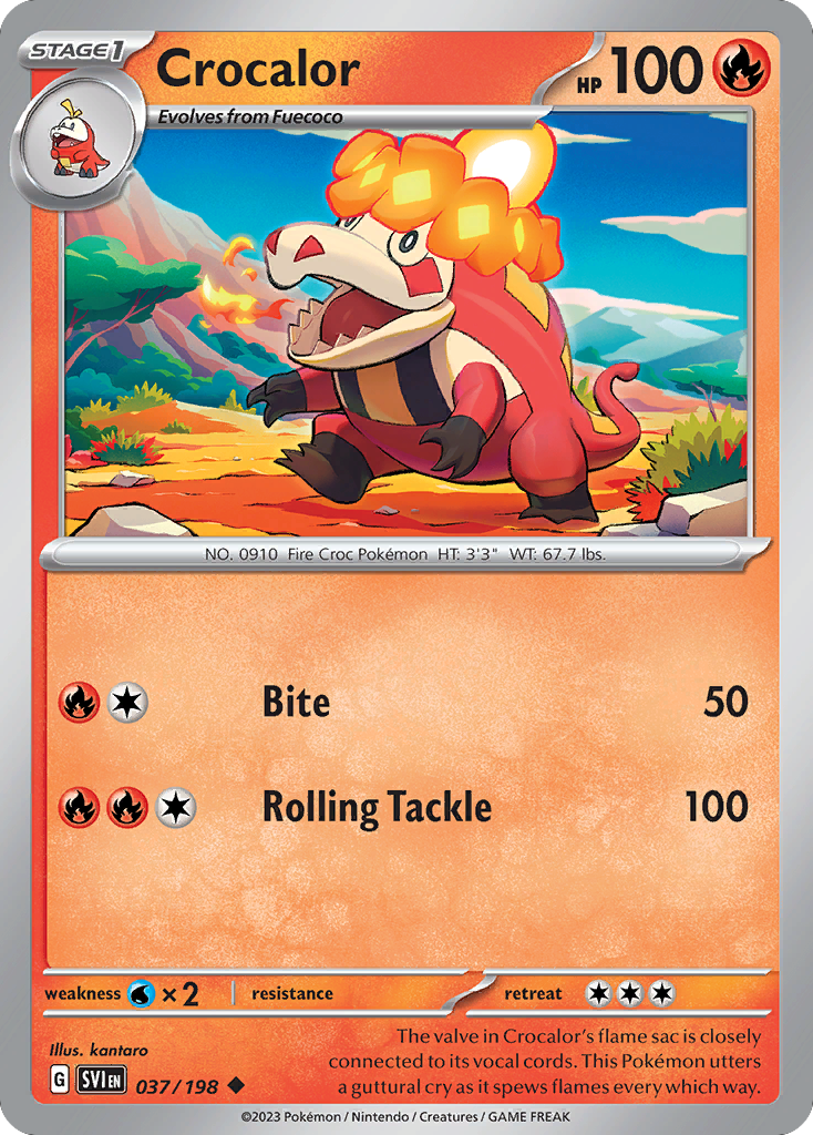 Crocalor 37/198 Uncommon | Scarlet & Violet | Pokemon Card | eBay