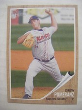 DREW POMERANZ RC RED SOX 2011 Topps Heritage Minors KINSTON baseball card #187
