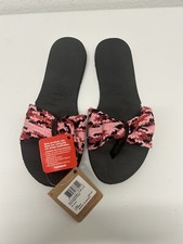 Havaianas You St. Tropez Mesh Flip Flop Sandals Women  s Size 7/8 Pink Black