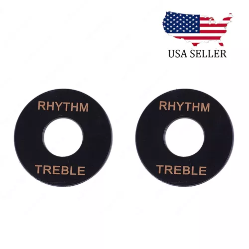 2x Black/G Plastic Rhythm Toggle Switch Plate For GIBSON EPI Les Paul SG Guitar