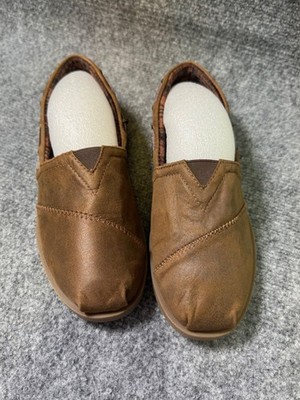 Bobs By Skechers Womens Size 6.5W Brown Memory Foam Slip-On Flats