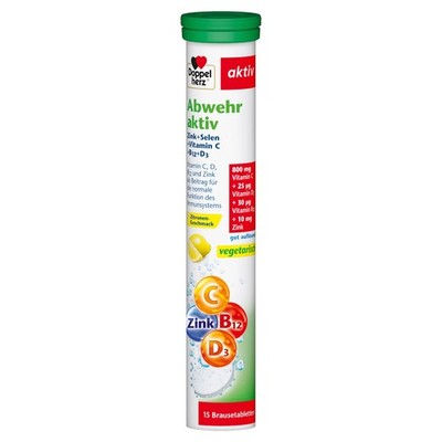 Abwehr aktiv 15 Brausetabletten   Zink Selen Vitamin C B12 D3 für Immunsystem