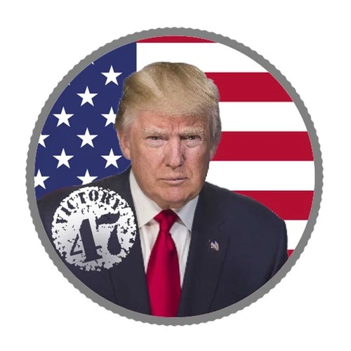 1 Troy oz Sunshine Mint Trump Victory Colorized .999 Fine Silver Round