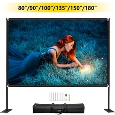 Uimoso Portable Projector Screen w/ Stand Outdoor Movie Screen Home Theater HD