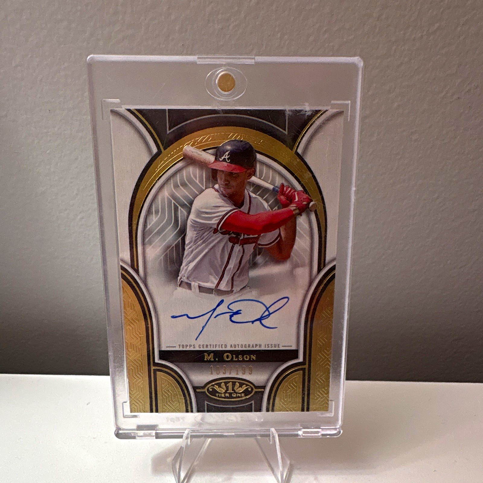 Topps 2023 Tier One Matt Olson Prime Performers Auto #PPA-MO Braves /199