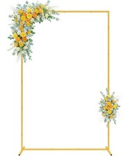 Wedding Arch Backdrop Stand 6.6x4 FT Square Wedding Arches 6.6FT x 4FT Gold