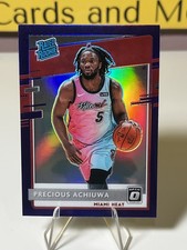 2020-21 Panini Donruss Optic - Rated Rookie Precious Achiuwa #170 Purple Priz...