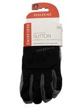 Sealskinz Sutton Black Grey Waterproof Windproof Unisex Gloves - M