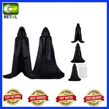 Elegant Floor-Length Hooded Vampire Cloak Cape in Soft Satin for Events