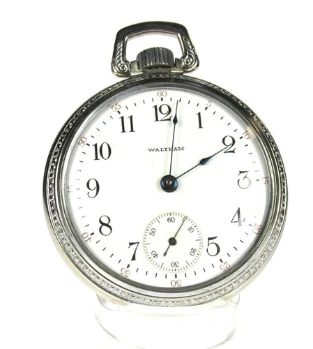 ANTIQUE WALTHAM 18 SIZE 7 JEWEL, GRADE STERLING MODEL 1883 OPEN FACE POCKT WATCH