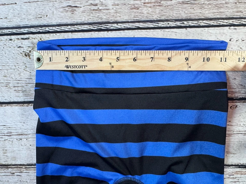 K-Deer 紧身裤 儿童 青少年 大号 10-12 签名条纹 蓝色 多彩 — 第 3/4 张图片