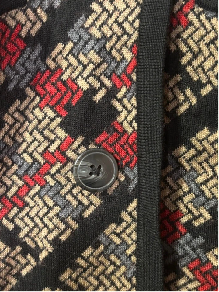 Cárdigan Suéter Largo Geométrico Boho Lodgecore M Pendleton Lana Suroeste Foto 3 de 4