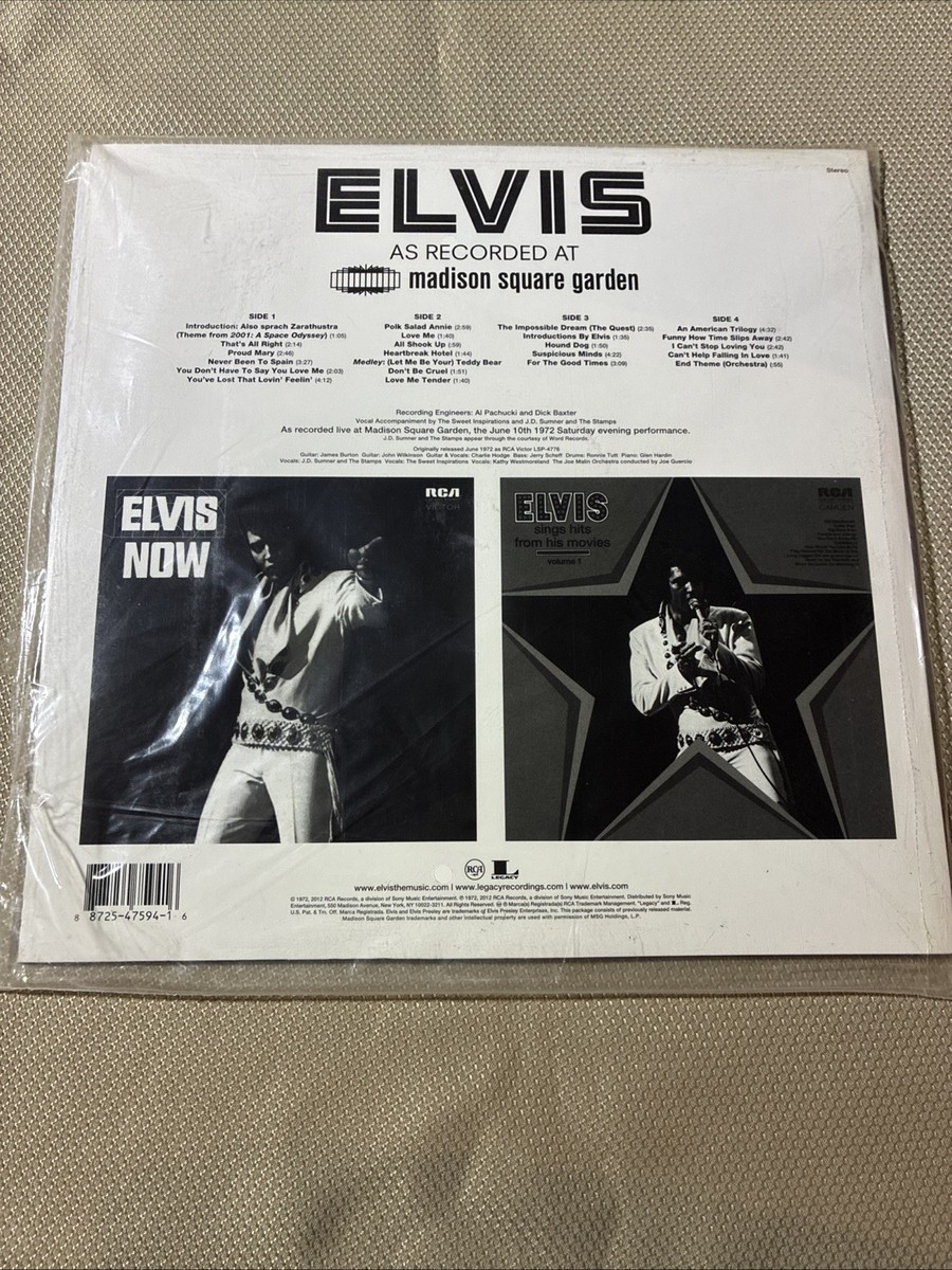 Elvis Presley Madison Square Garden UK英盤 ELVIS PRESLEY MADISON SQUARE GARDEN / WITH LARGE POSTER | eBay