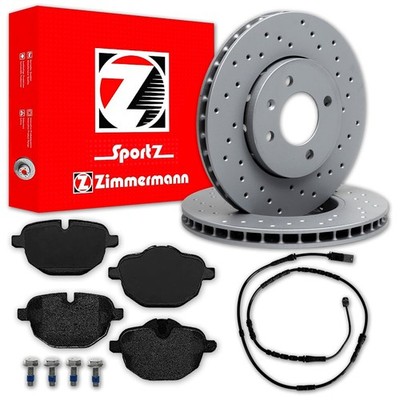 Zimmermann SPORT BREMSSCHEIBEN + BELÄGE HINTEN passend für BMW X3 F25 + X4 F26
