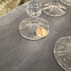 Vintage Bohemian Czech Blue Frosted glass Hand Painted Cordials Set Of 6 — photo 2