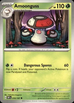 Amoonguss 010/197 Pokemon Obsidian Flames Uncommon NM