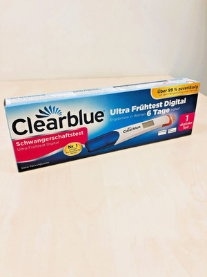 Clearblue Schwangerschaftstest Ultra- Frühtest Digital Ergebnisse 6 Tage Früher