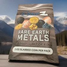 ICG RIPZ Rare Earth 2nd Edition -Limt of 9,000 packs-1 ICG Slabbed Coin Per Pack
