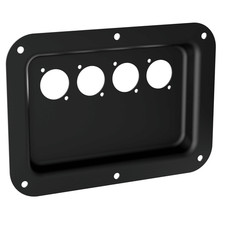 Penn Elcom D024K Large Black Dish Punched for 4 x D-Series Connectors