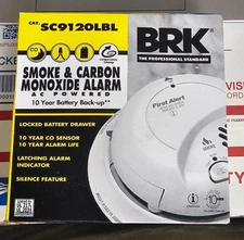 First Alert AC Smoke Alarm Carbon Monoxide Lithium Batt Backup (SC9120LBL) BRK