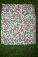 7 Yard Hand Block Floral Print Fabric 100 Cotton NO TARRIF CHARGES 100 ZK 234