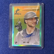 Topps 2023 Chrome Platinum Charles Leblanc Marlins Auto RC Aqua #CPA-CL /150