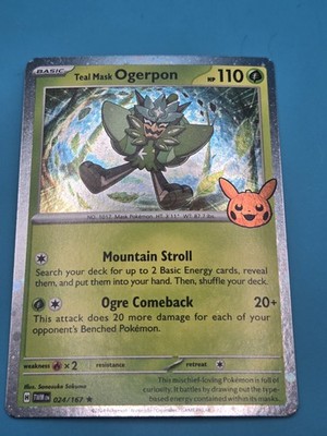 Pokemon TCG Twilight Masquerade Teal Mask Ogerpon Rare Cosmos Holo