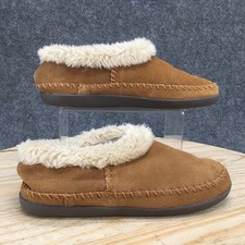 Natural Reflections Slippers Womens 10 Brown Luckie II Slip On Leather Faux Fur