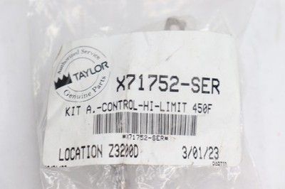 Taylor Kit A.-Control-Hi-Limit 450F X71752-SER