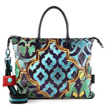 Gabs G3 Plus Shoulderbag M Schultertasche Ornamental Glass Window grün blau
