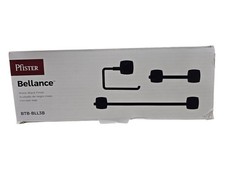 Pfister Bellance 3 Piece Bath Hardware Towel Bar Set in Matte Black BTB-BLL3B