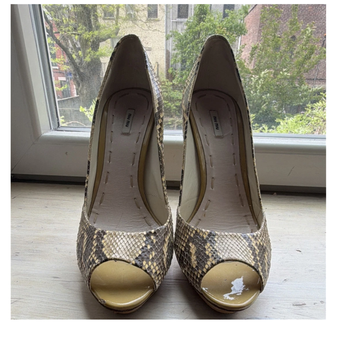 Snake Leather Upper Heels Miu Miu for Women for sale | eBay
