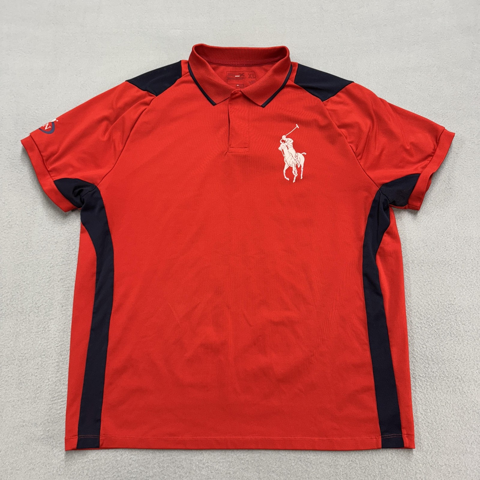 Polo Ralph Lauren Polo Shirt Mens XL Red Big Pony US Open 2006 Tennis Top