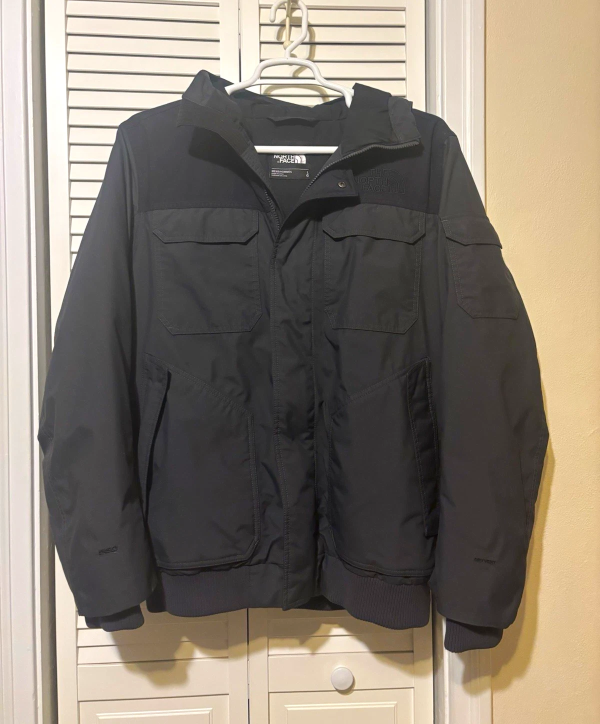 The North Face Gotham Men's 550 Down Hooded Bomber Jacket Black Size L image 1