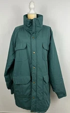 Vtg 80s 90s Womens XL Woolrich Insulated Parka Field Jacket High Collar Green