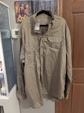 Carhartt Flame Resistant FR 4XLRegular Lightweight Twill Shirt Beige CAT