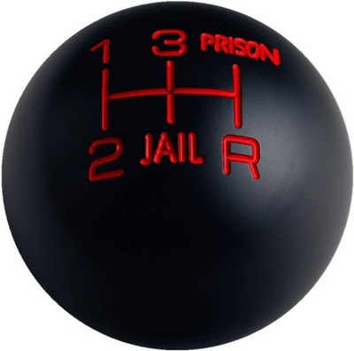 Weighted Round Black Jail Prison 5 Speed Shift Knob M10x1.5 M10x1.25 M8x1.25 M12