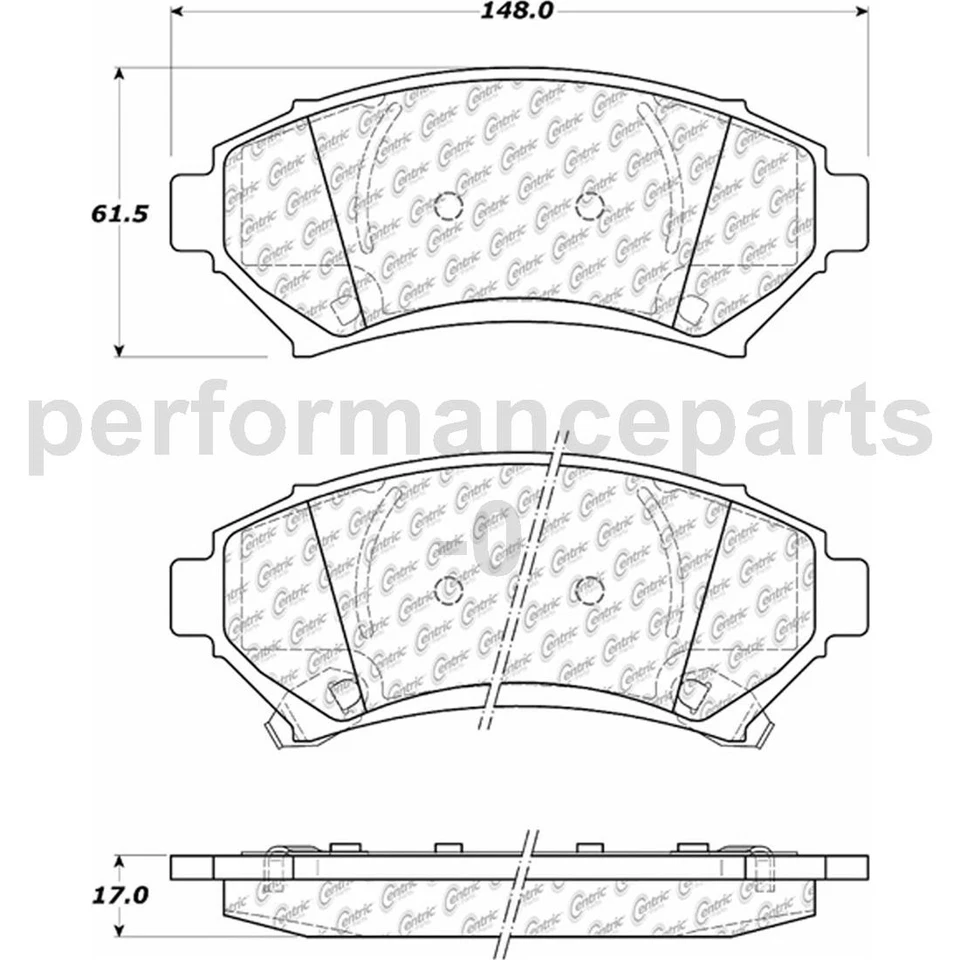Conjunto de pastilhas de freio a disco dianteiro rotor de freio a disco para Chevrolet Monte Carlo 2000-2005 - Imagem 3 de 4