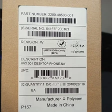 New Polycom Model VVX 501 NA Business Media Phone