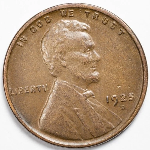 1925-D Lincoln Wheat Penny Extremely Fine (XF) - Denver Mint