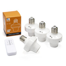 Wi-Fi Smart Light Socket E26 E27 Adapter Remote Control App Alexa Google