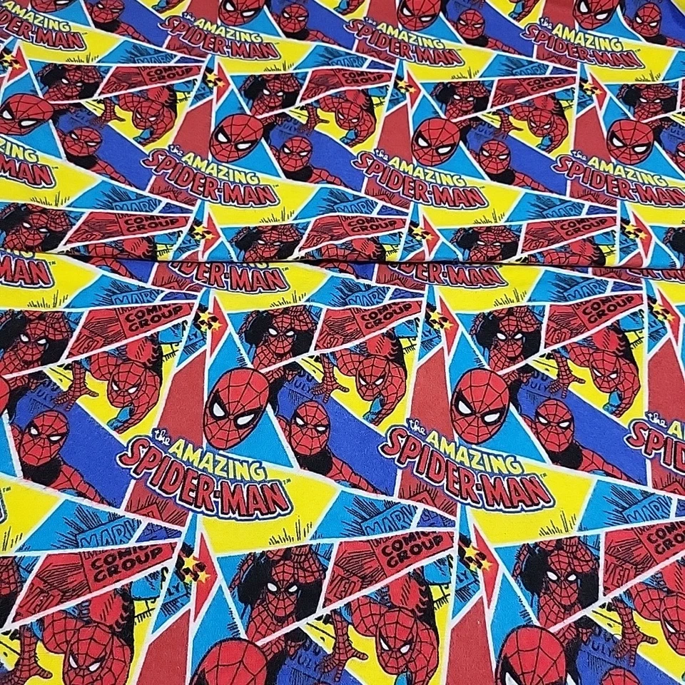 Lote de 3 piezas de tela de franela Spider-Man - 1,5 años - 0,50 años - 0,25 años acolchado coser artesanías Foto 4 de 4