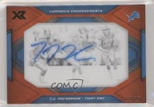 2019 Panini XR Luminous Endorsements Orange 12/25 TJ Hockenson #LE-TJ Auto 1u6